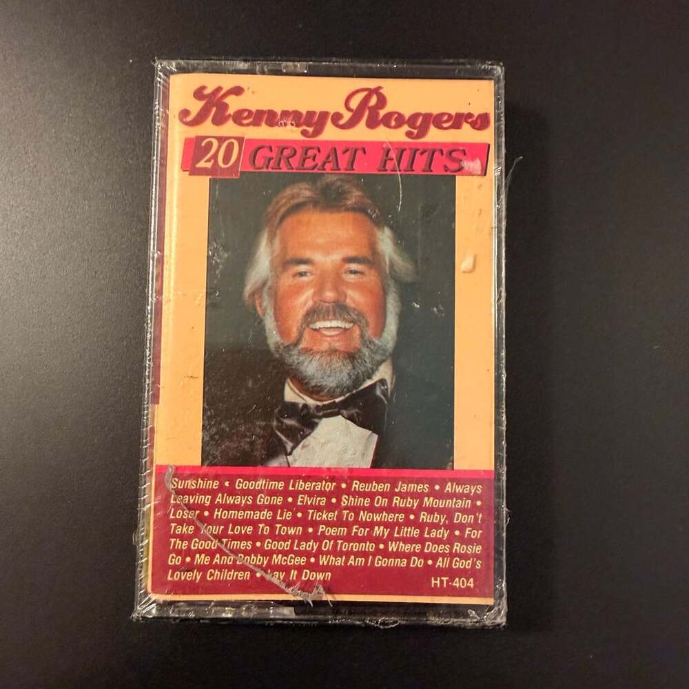 Brand New Kenny Rogers 20 Great Hits Audio Cassette Tape HT-404